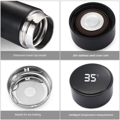 500ml Stainless Steel Thermos Bottle with Digital Temperature Display